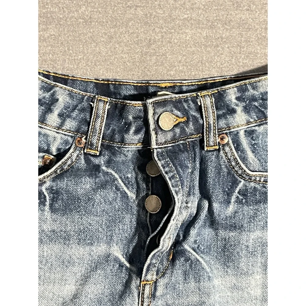 Roxy Denim Shorts Womens Size 26 Medium Wash Frayed Hem Beach Y2K Summer Style